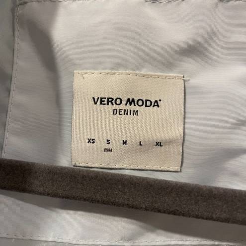 VERO MODA  Denim Light Blue Bomber Jacket Mandarin Collar Women's size Small