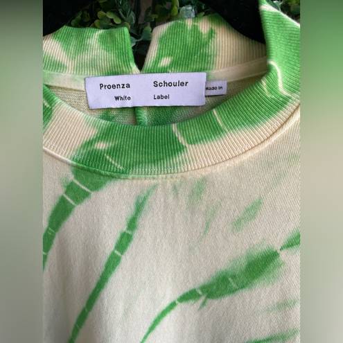 Proenza Schouler  White Label Women’s Green/Yellow Tie/Dyed Long Sleeve Crewneck