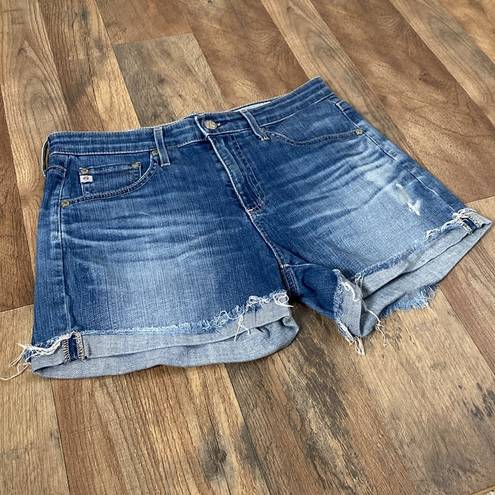 AG Adriano Goldschmied  Hailey Roll Up Ex Boyfriend Denim Short Size 26