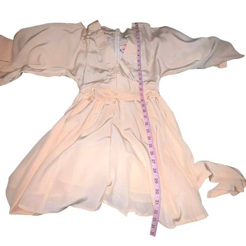Yumi Kim $238  Tokyo Night Kimono Silk Dress in Blush Pink Women Size Small New