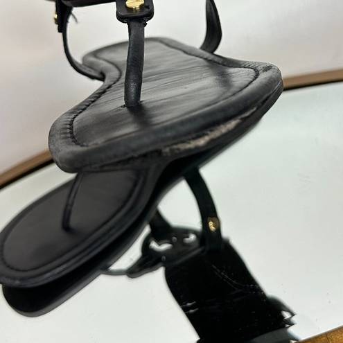 Tory Burch  Miller Sandal in Black Patent Size US 9