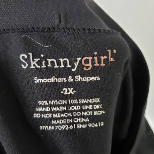 Skinny Girl  Smoothers and Shapers Shorts Briefs Womens 2X Black Tummy Control