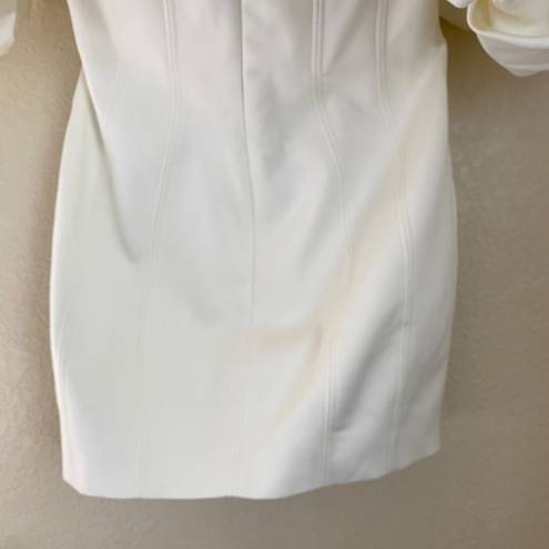 House Of CB  'Selena' Ivory Satin Ruffle Strapless Dress size medium NWOT