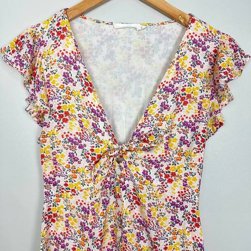 Lush Clothing Lush Keyhole Cutout Floral Mini A Line Skirt Small EUC