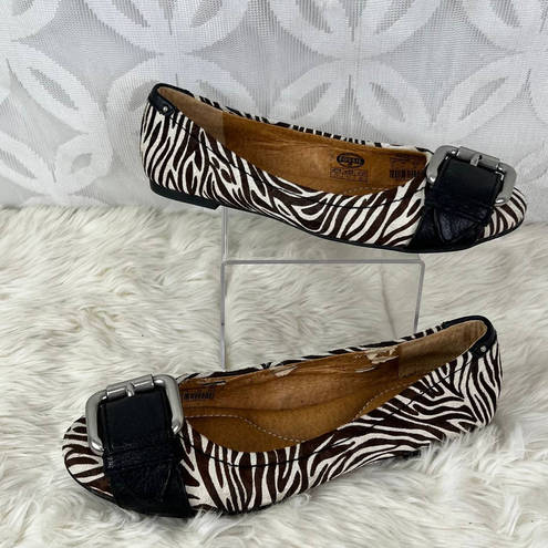 Fossil 5 for $25|  Maddox Calf Hair Animal Print Ballet Flats Size 6