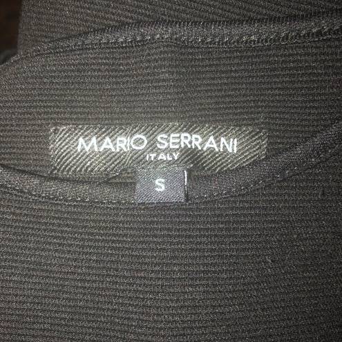 Mario Serrani  Short Sleeve Ribbed Black  Dress Size S