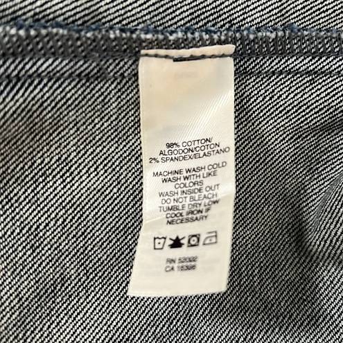 DKNY  Jeans Vintage Y2K Gathered Bib Yoke 3/4 Sleeve Dark Denim Jacket