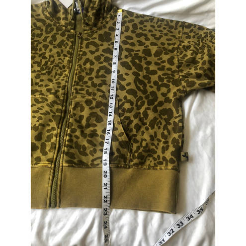 NWT - Joy Lab Green Leopard Print Full Zip Hoodie Size M