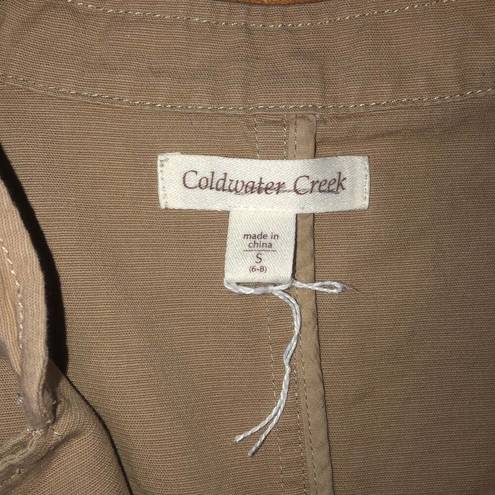 Coldwater Creek A symmetrical vest with button closing by  cotton vest size small