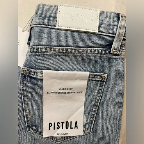 Pistola NWT  Cassie Super High Rise Straight Crop Distressed Baja Size 27