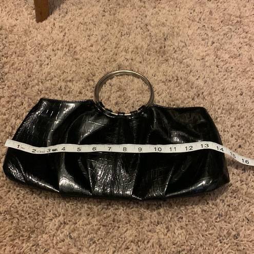 Chateau  Black Animal Patent Leather Purse