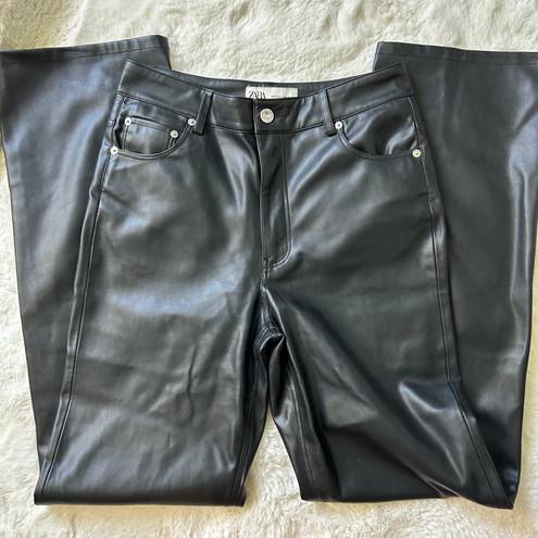 ZARA Leather Straight Leg Pant