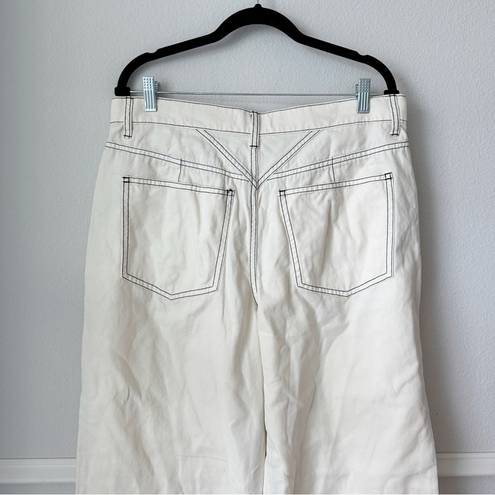 Madewell NWT  Perfect Fit Wide-Leg Utility Pants in Garment-Dyed Canvas sz 31