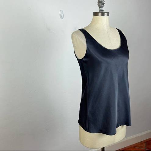 Vince  Gunmetal Grey Satin Tank Top