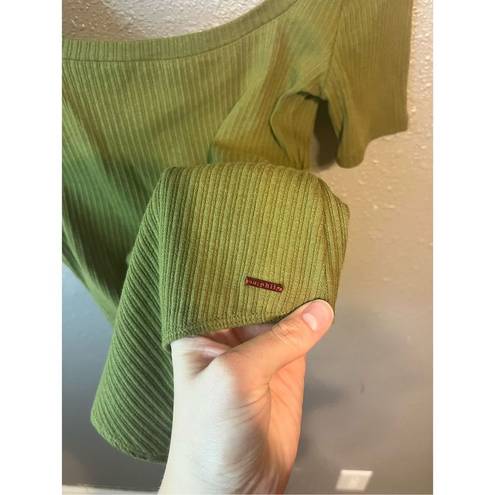 n:philanthropy  NWT Green Ribbed Bodysuit Size Medium