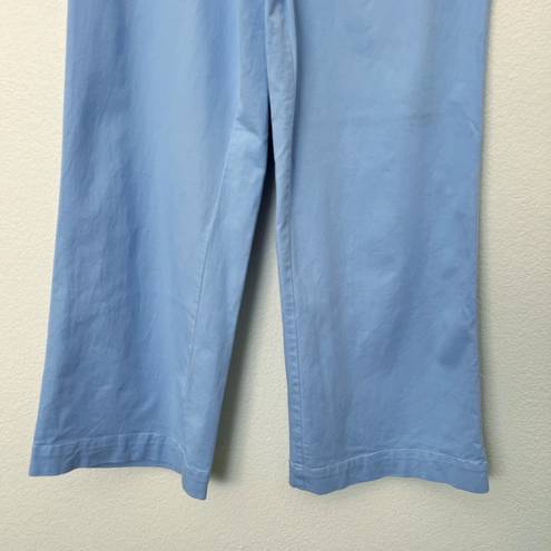 Loft [] Periwinkle Blue Palmer Wide Leg Patch Pocket High Rise Twill Pants Sz 16