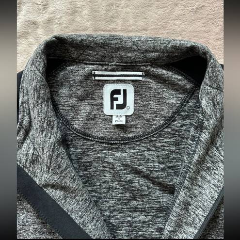 FootJoy  Women’s Jacket Heather Gray Black Full Zip Stretch Active Golf Sz L