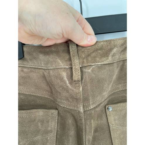 Harley Davidson  Women's Tan Suede Leather Lined Riding Pants size 40/12