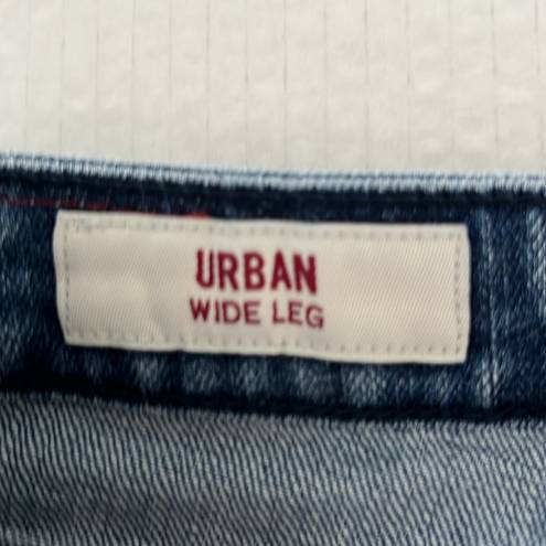 Banana Republic  Womens Urban Wide Leg Stretch Pocket Denim Blue Jeans Size 6 ♦️