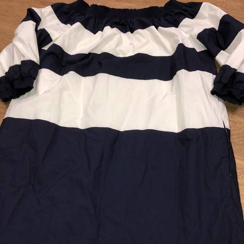 Crown & Ivy  size small navy & white dress