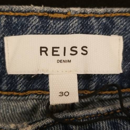 Reiss 💕💕 Elle High Waist Crop Jeans ~ Mid Blue 30 NWT