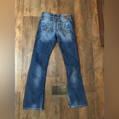 BKE Payton Bootcut Distressed Jeans, size 27L