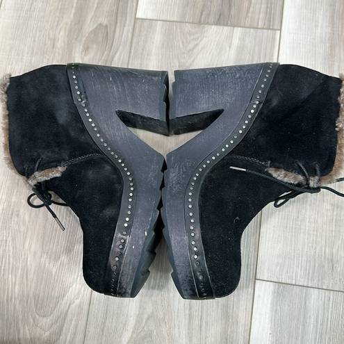 Rag and Bone  Inez suede and shearling desert clogs size 9