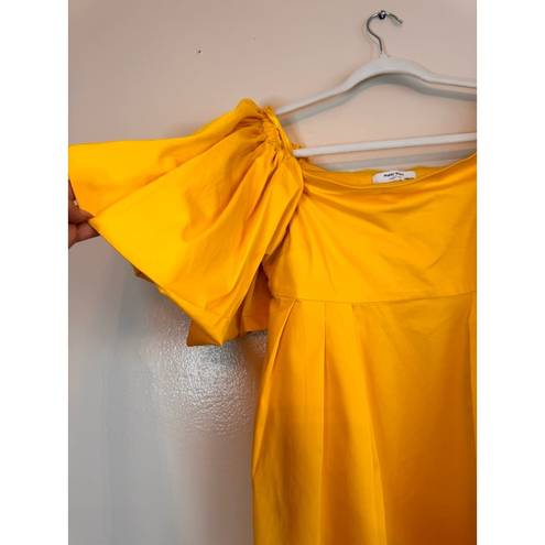 Peter Som  Collective puff sleeve Yellow Satin Dress size 10/ M