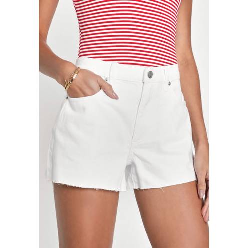 Sneak Peak Lulu’s Coolest Arrival White High-Rise Denim Cutoff Shorts by