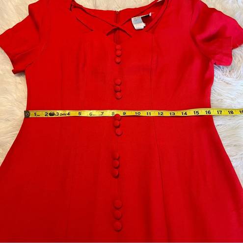 Scarlett Vintage 80s  Midi Dress Woman’s Size Medium Decorative Buttons