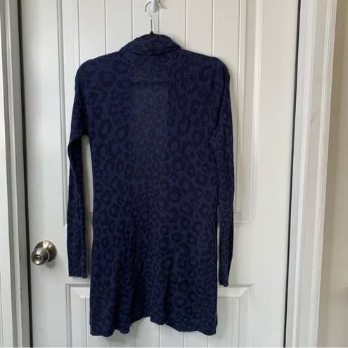 Rebecca Taylor  leopard print wool blend open front sweater cardigan size XS