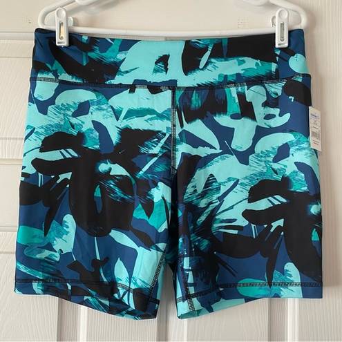 Athletic Works NWT  Blue and Black Bike Shorts, L