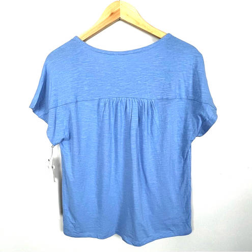 Caslon NWT  Organic Cotton Blue T-shirt Basic Top Size XXS