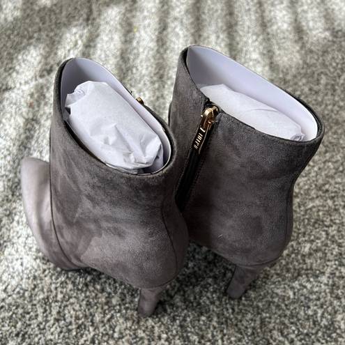 NWB! Suede Gray Ankle Boots