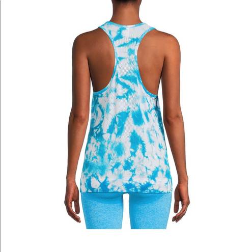 Avia  Razorback Tank Top Womens Size Med 8-10 Turquoise White Tie Dye New