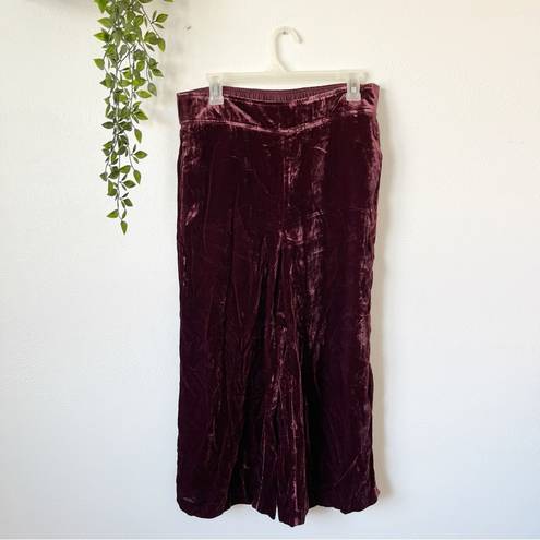 Madewell NWT  Velvet Huston Pull-On Wide Leg Crop Pants Sz L