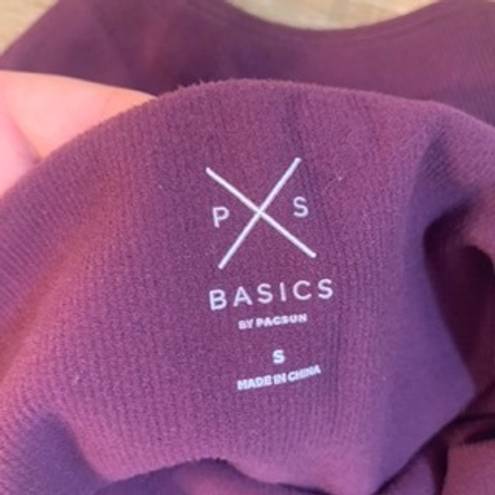 PacSun PS Basics by  Strappy Ribbed Seamless Bodysuit Purple Size Small