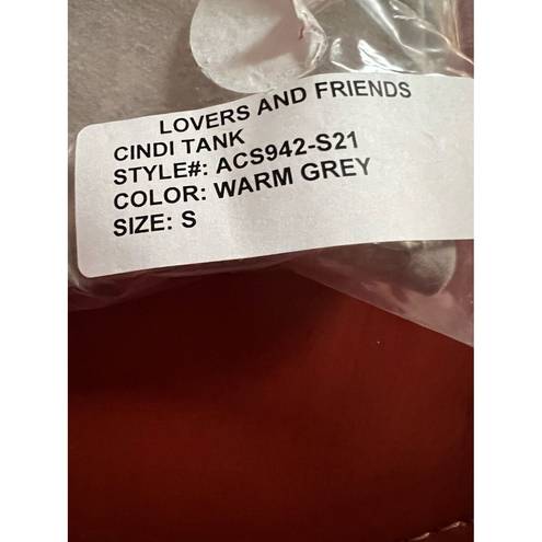 Lovers + Friends  Revolve Womens Small Cindi Tank Top in Warm Grey Sleeveless New