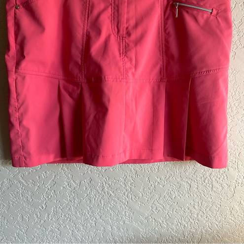 GGBlue Luxe Sport Skorts in Salmon Pink Size 12 Pleated Skirt Golf Pickleball