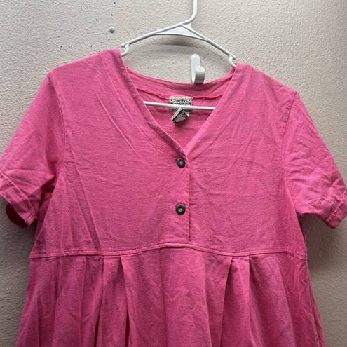 Krass&co United Cotton  100% Cotton Muu Muu Dress Nightgown Vintage Sz M Pink