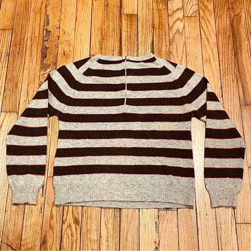 Givenchy Vintage  Sport Striped Sweater Gray/Brown/Red