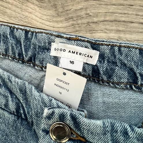 Good American NWT  Good Girlfriend Petite Plus Size Jeans Indigo112 | Light | 16