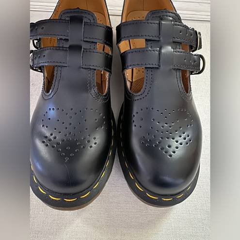 Dr. Martens  Black Smooth Leather Mary Jane Shoes EU 40