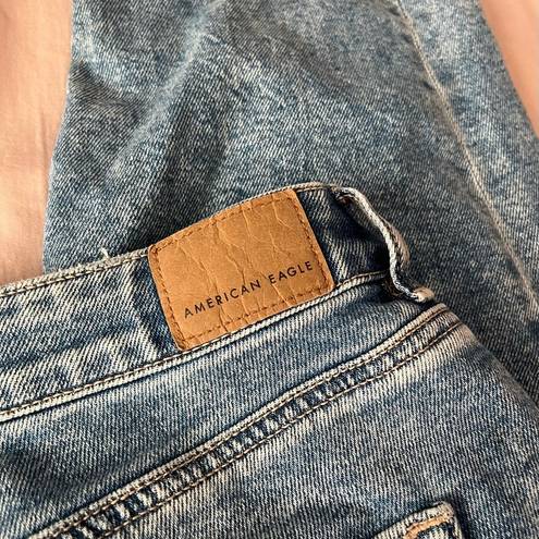 American Eagle  High Waisted Mom Straight Jeans Blue