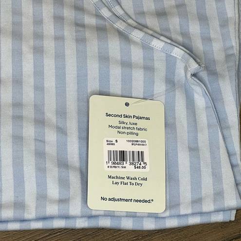 Second Skin Tommy John  Sleep Loungewear Tank Light Blue Striped Small