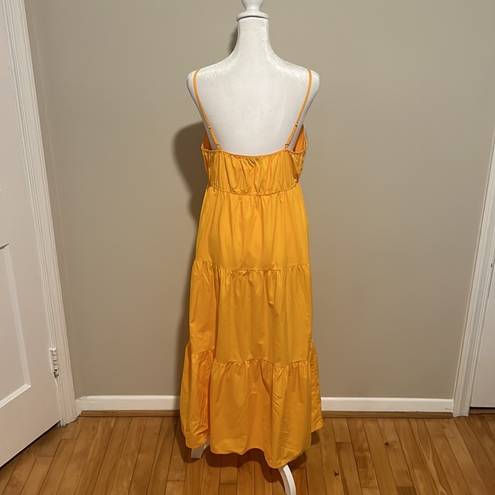 Rails  Avril Sleeveless Tiered Midi Dress In Marigold Size Medium