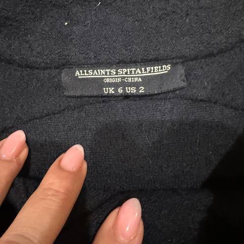 ALLSAINTS  Black Mini Peekoa Wool Dress Size 2