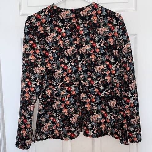 ZARA  Floral Peplum Top 