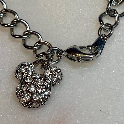 Disney | Y2K Clear Crystal Mickey Mouse Charm Bracelet | 7"