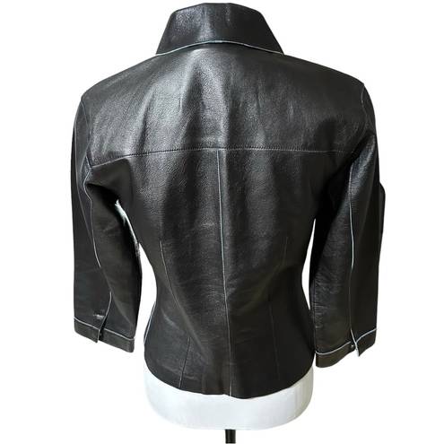 Cache  100% Leather Jacket Lighterweight Lined Sz 4